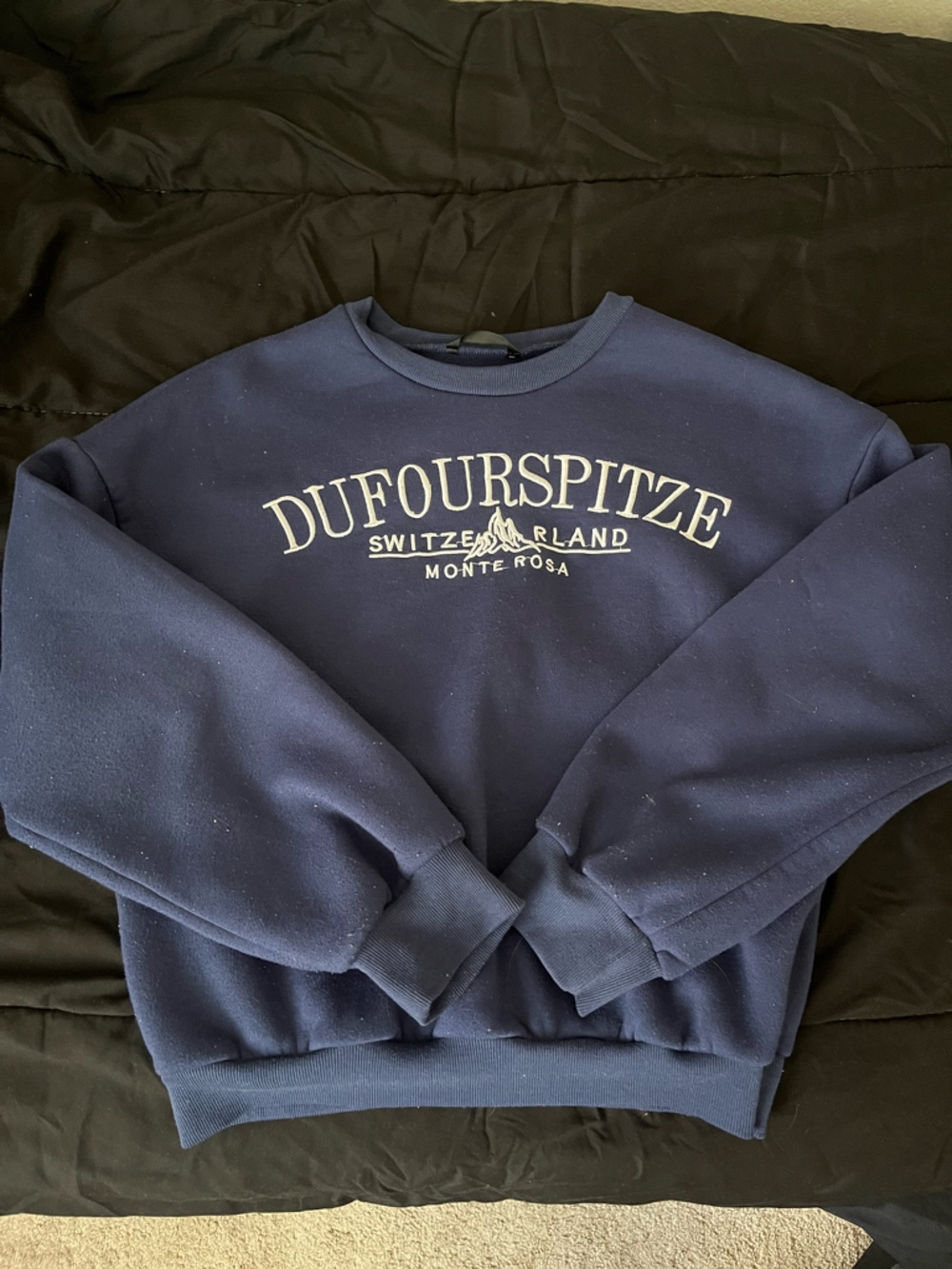SHEIN Navy Graphic Crewneck Sweatshirt